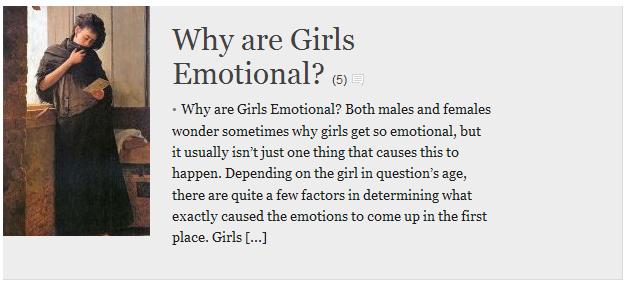 Why are girls emotional